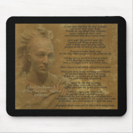 "Lev ditt liv" Chief Tecumseh mousepad Musmatta