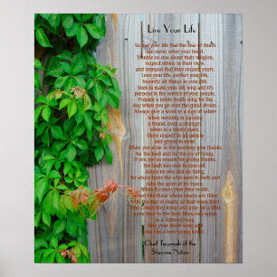 Lev ditt liv, Chief Tecumseh Poster