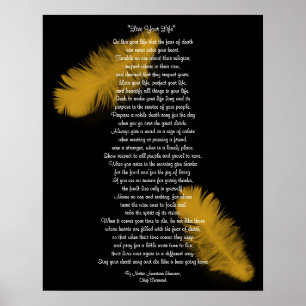 "Lev ditt liv" Golden-ludd av Chief Tecumseh Poster