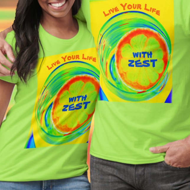 Lev ditt liv med entusiasm Psykedelisk T Shirt (Skapare uppladdad)