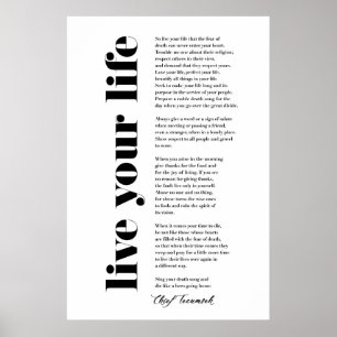 Lev ditt liv med Tecumseh Poster