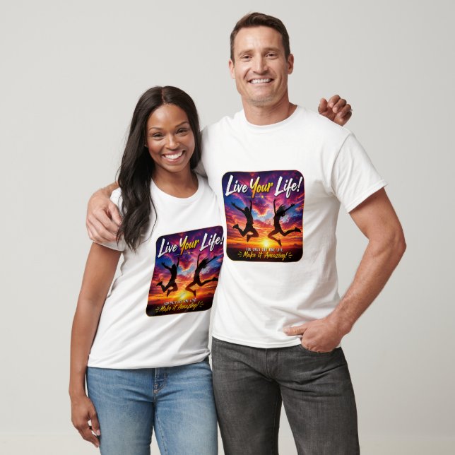 Lev ditt liv Solnedgång Inspirerande design T Shirt (Unisex)