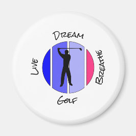 Lev, dröm, andas golf magnet
