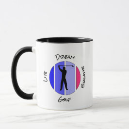 Lev, dröm, andas golf mugg