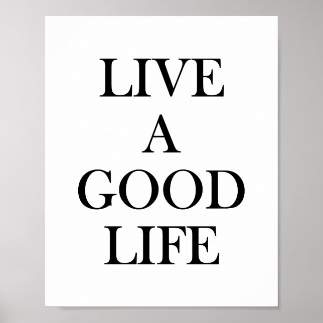 Lev en Bra Life-inspiration Poster (Framsidan)