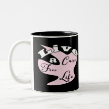 Lev ett bekymmersfritt liv kaffemug