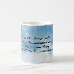 "Lev farligt" Mugg