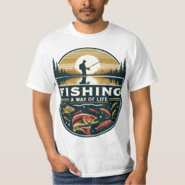 Lev fiskets livsstil, passion för angloger t shirt