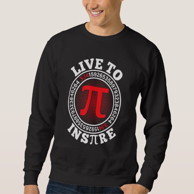 Lev för att inspirera elevlärare matematik Math N Lång Ärmad Tröja (Framsida)