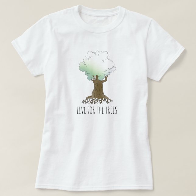 Lev för Träd T Shirt (Design framsida)
