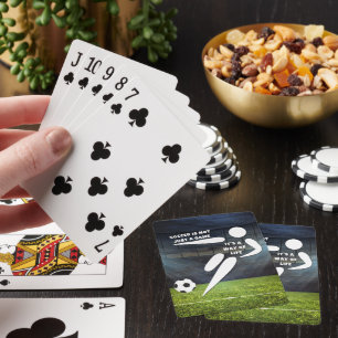 Lev fotbolls-livets grundläggande Mörk T-Shirt Casinokort