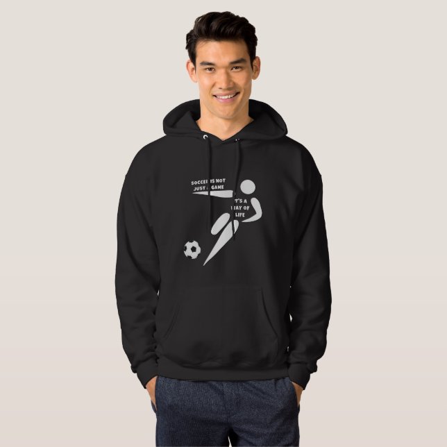 Lev fotbollslivet hoodie (Hel framsida)