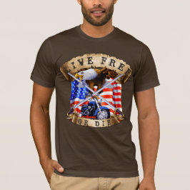 Lev Fri eller Dö, Motorcykel Patriot, Örn, T Shirt