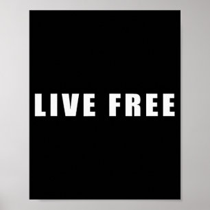 Lev Fri Kristna Konservativa Svart Och Vit Q Poster