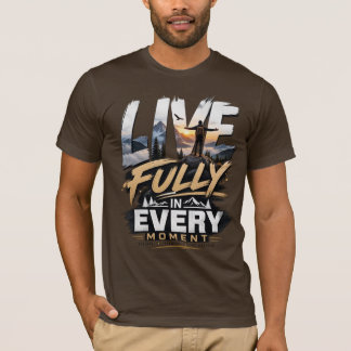 Lev fullt ut • T-shirt för bergsäventyr
