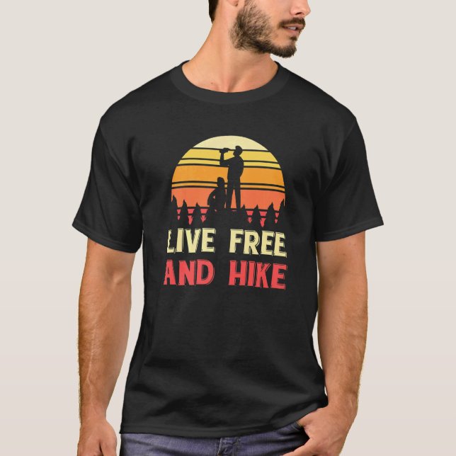 Lev gratis och anställa hiking Nature Camping utom T Shirt (Framsida)