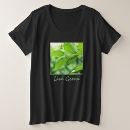 'Lev grönt' Dam T-shirt i plusstorlek