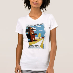 Lev här med låg hyra t shirt