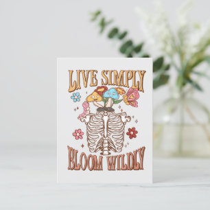 Lev helt enkelt, Bloom Wilely - Skeleton & Mushroo Vykort