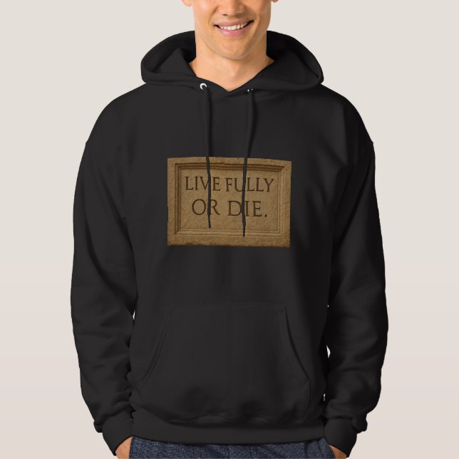 Lev helt hoodie (Framsida)