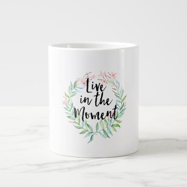 Lev i Blommigten Jasmine Watercolor Jumbo Mugg (Framsidan)