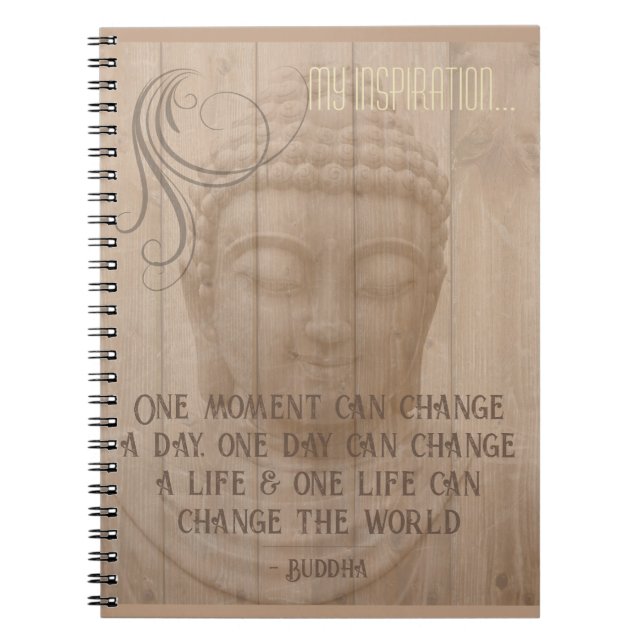 Lev i Buddha Art Buddhist-salen Anteckningsbok Med Spiral (Framsidan)