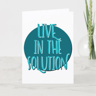 Lev i dag på årsdagen för Solution Recovery Slogan Kort