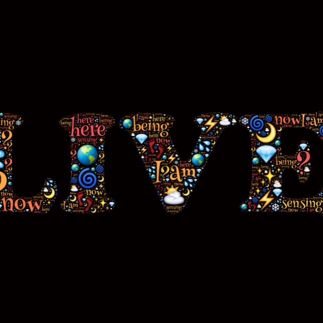 Lev i den nuvarande inspirerande Ord Art Kudde (Skapare uppladdad)