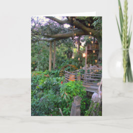 Lev i ett tomt hälsningskort för Träd Kort