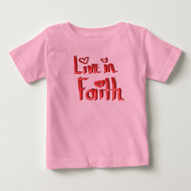Lev i Faith Baby Tee (Framsida)