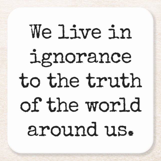 Lev i okunskap Papper Underlägg (Framsidan)