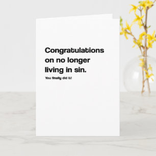 Lev i Sin Funny Bröllop Card Kort