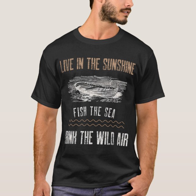 Lev i solskenet - roddbåt t shirt (Framsida)