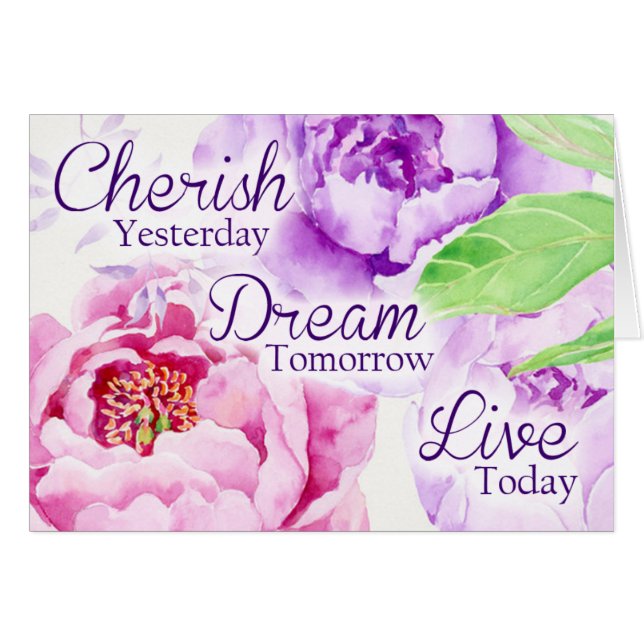 Lev idag hälsningskort (Framsidan Horizontal)