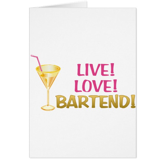 Lev! Kärlek! Bartenn! Hälsningskort (Framsidan)
