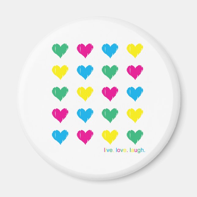 Lev. Kärlek. Laugh. Magnet (Framsidan)