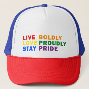 Lev Kärlek stolt och håll kvar Pridets Truckerkeps