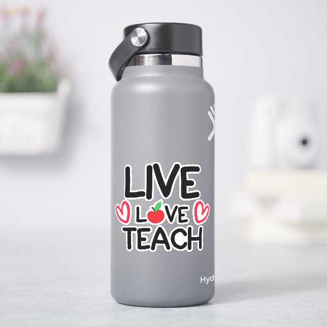 Lev, kärlek, undervisa klistermärken (HydroFlask)