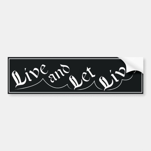 Lev la och låt leva dekal AA slogan återhämta sig (Framsidan)