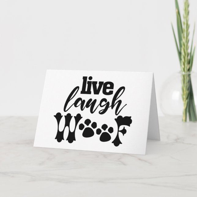 Lev La Woof Hundmamma Design för Varje Kullälskare Kort (Framsida)