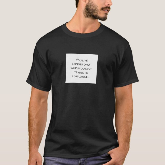 Lev längre genom att leva fritt t shirt (Framsida)