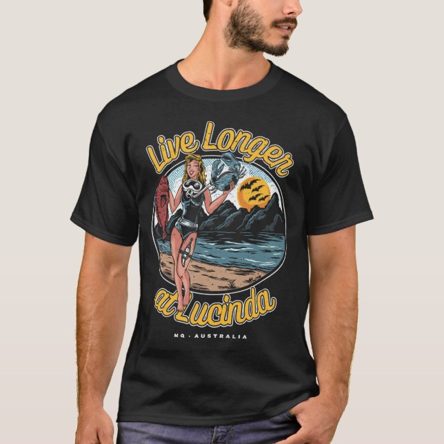 Lev längre på Lucinda T Shirt (Framsida)