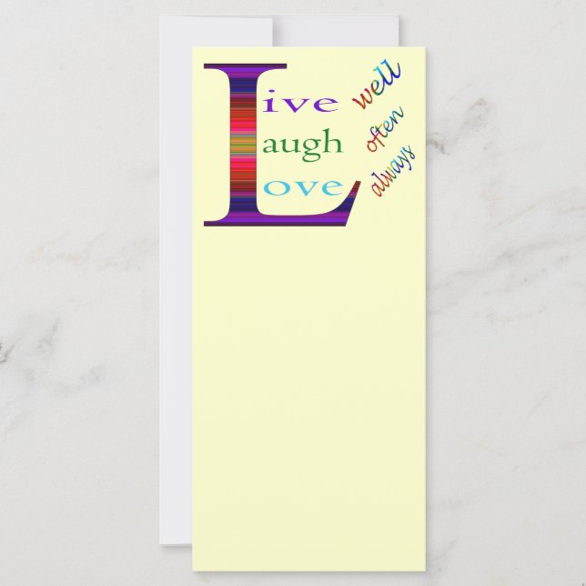 Lev, Laugh Often, Kärlek Alltid av ST-aylor (Framsida)