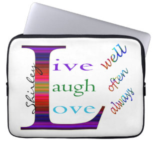 Lev, Laugh Often, Kärlek Alltid av ST-aylor Laptop Sleeve
