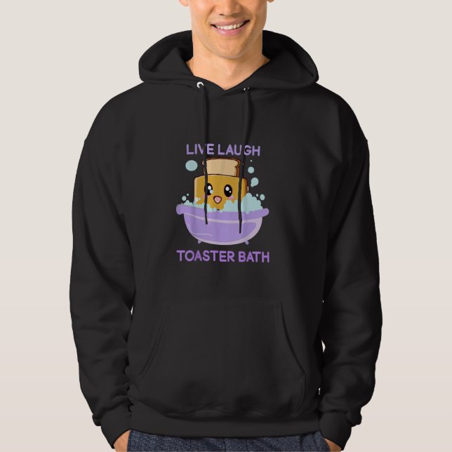 Lev Laugh Toaster Bath Funny. Hoodie (Framsida)
