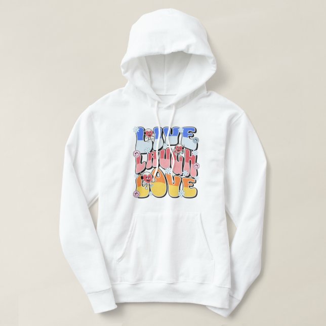 Lev, Le, Älska Hoodie (Design framsida)
