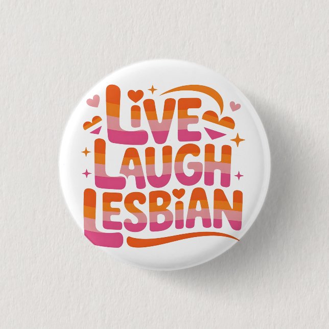 Lev Le Lesbisk Rolig HBTQ-Gemenskap Knapp (Framsida)