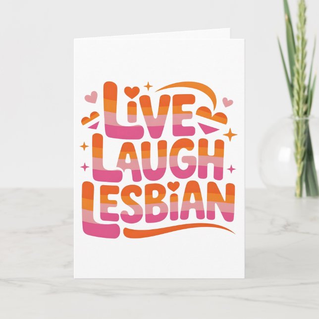 Lev Le Lesbisk Rolig HBTQ-Gemenskap Kort (Framsida)