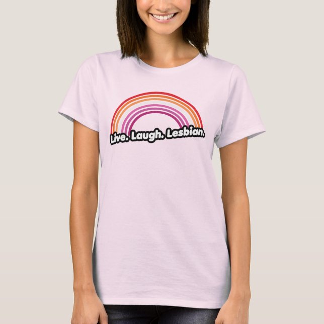 Lev Le Lesbisk T Shirt (Framsida)