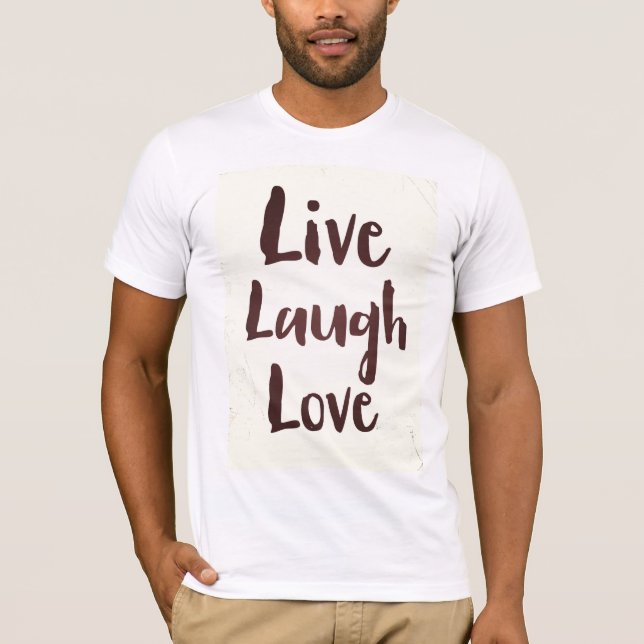 Lev Le och Älska vintage inspirerande citat Tee (Framsida)